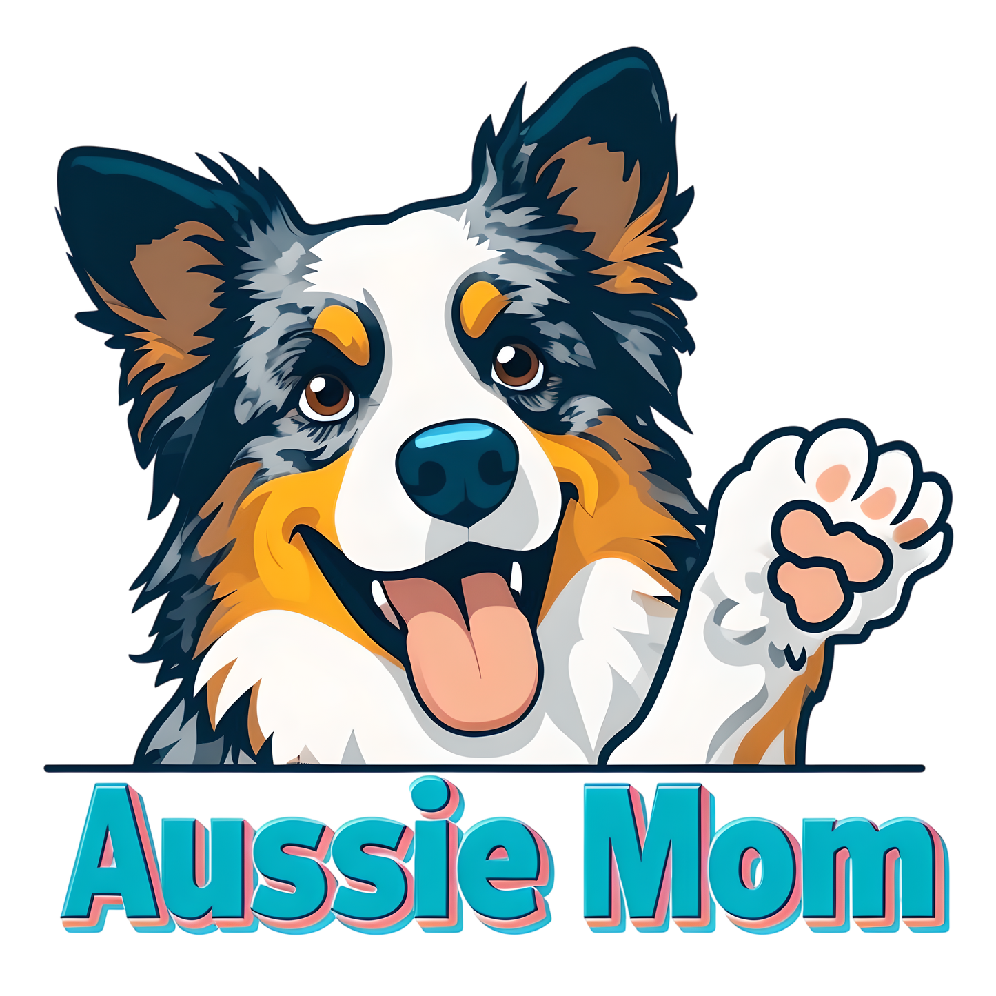 Aussie Mom with Brown Eyes