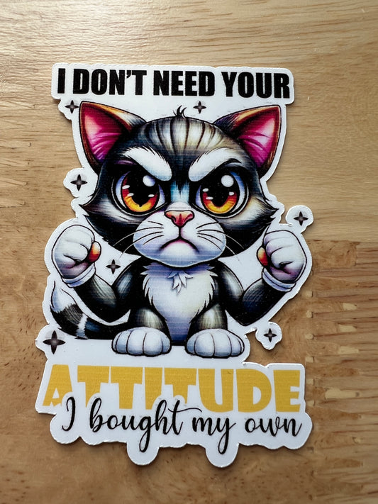 Attitude Cat Sticker